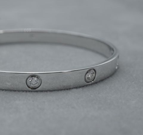 Flush Set Diamond Bangle