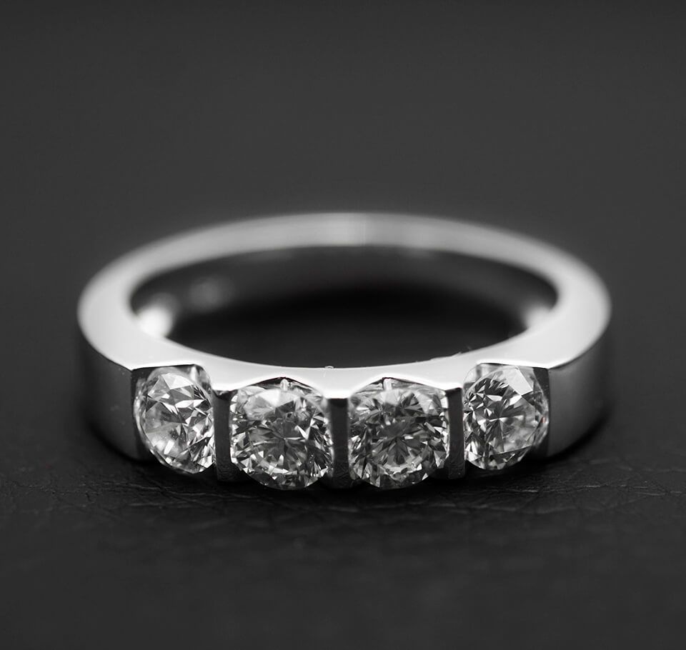 Tension Set Diamond Ring