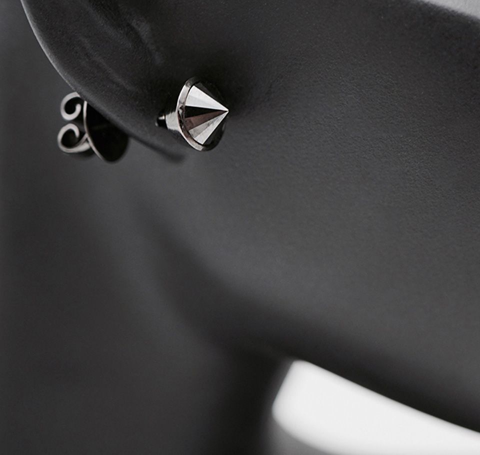 Black Diamond Studs Earrings